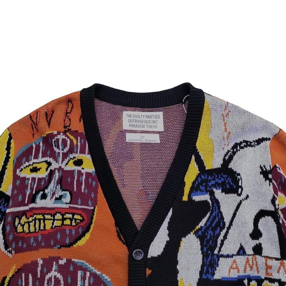 GUILTY PARTIES バスキア カーディガン JEAN-MICHEL BASQUIAT / CARDIGAN ( TYPE-2 ) | WACKO MARIA
